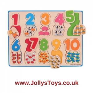 Wooden Picture & Number Matching Puzzle